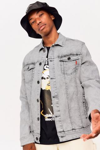 Black denim shop jacket mr price