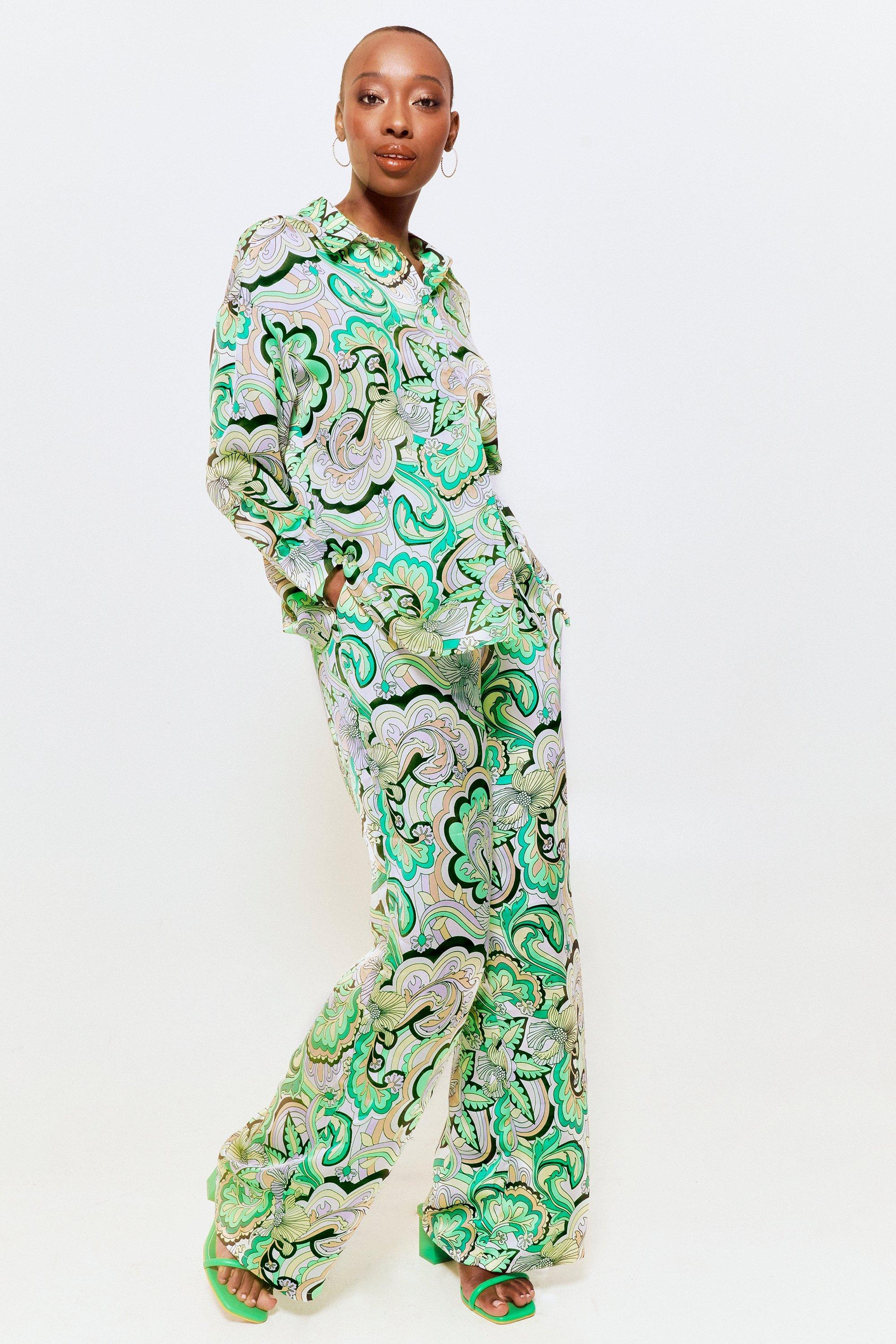 Satin Loose Wide Leg High Waist Sexy Pants