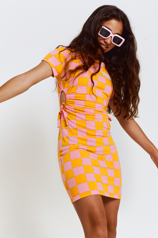 bodycon dress fabric Long Sleeve Plaid Bodycon Dress  Tonys Finest