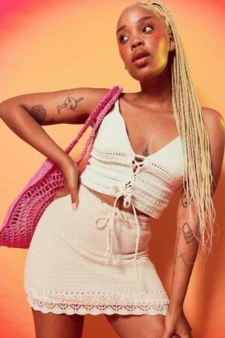 Crochet Mini Skirt