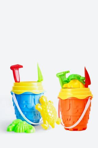 Beach Bucket + Accessories 7 Piece Set
