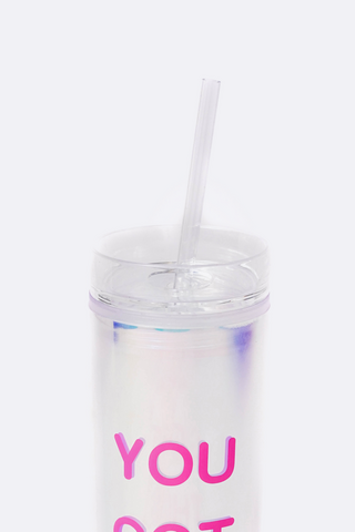 Skinnydip Glitter Straw Tumbler