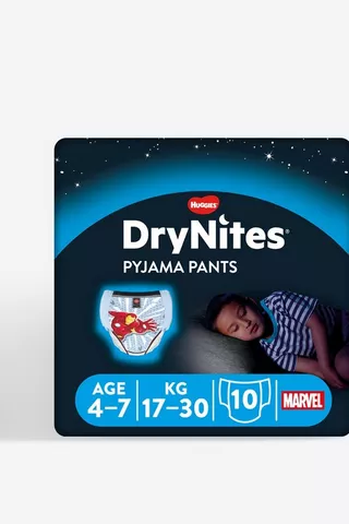 Drynites Boys Pyjama Pants 4-7 Years 10 Pack