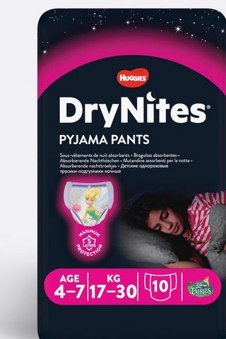 Drynites Girls Pyjama Pants 4-7 Years 10 Pack