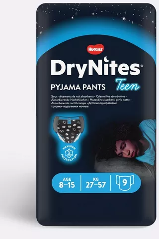 Drynites Boys Pyjama Pants 8- 15 Years 9 Pack