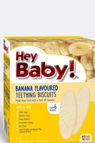Hey Baby! Banana Teething Biscuits 12 Twin Packs