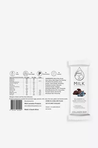 Milk Lactation Products Blueberry + Dark Chocolate Collagen Bar 5 Pack
