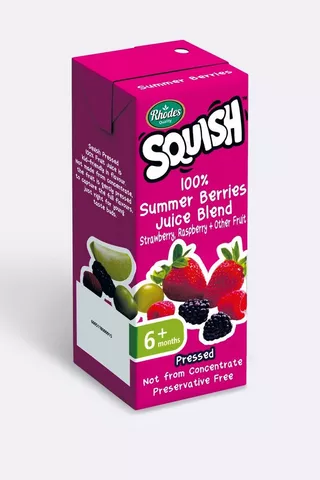 Rhodes Squish 100% Fruit Juice Summer Berries 200ml
