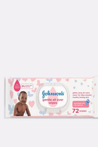 Johnson's Gentle All Over Wipes 72's