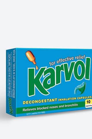 Karvol Decongestant Inhalation Capsules 10 Tablets