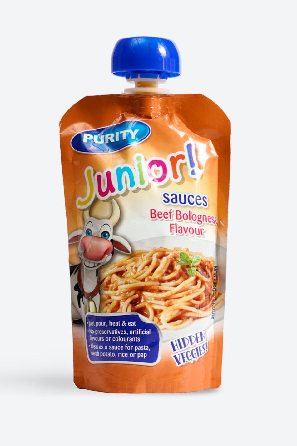 Purity Junior Sauces Beef Bolognaise 110ml