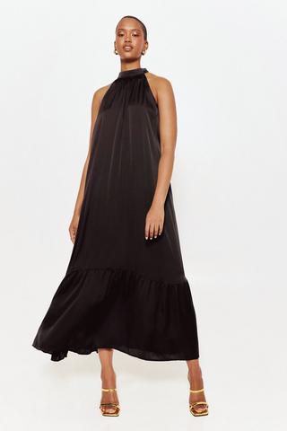 Satin Halter Dress