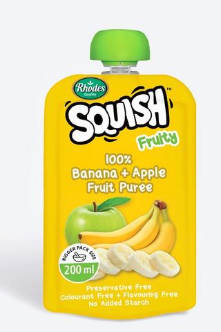 Rhodes Squish 100% Fruit Puree Banana + Apple 200ml