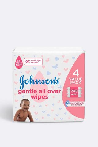 Johnson's Gentle All Over Wipes 4 X 72