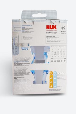 Nuk First Choice Temperature Control Bottle 6-18 Months 2 Pack 300ml