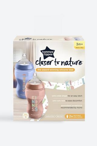 Tommee Tippee Closer To Nature Bottle Set 340ml 2 Pack