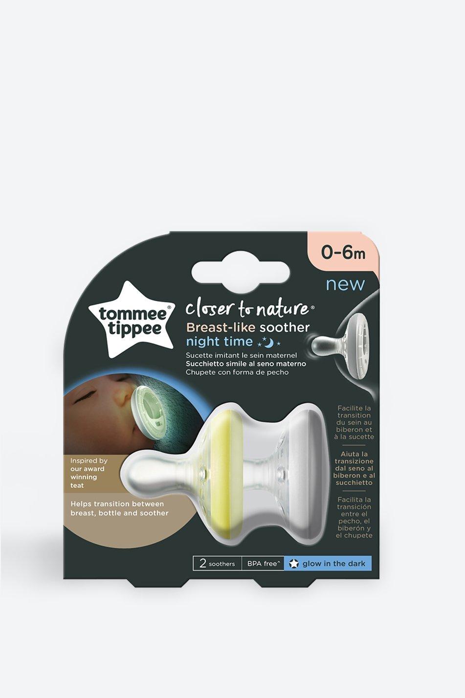 Tommee Tippee Night Time Breastlike Soother 2 Pack 06 Months