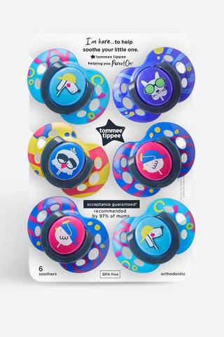 Tommee Tippee Fun Style Soother 6 Pack 6-18 Months