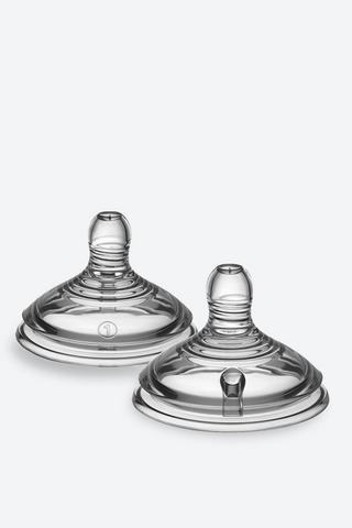 Tommee Tippee Closer To Nature Slow Flow Teat 2 Pack 0 Months