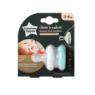 Tommee Tippee Breast-like Soother 2 Pack 0-6 Months