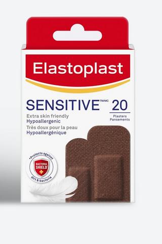 Elastoplast Sensitive Plasters Dark 20 Strips