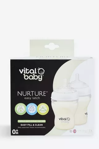 Vital Baby Nurture Easy Latch 240ml 2 Pack