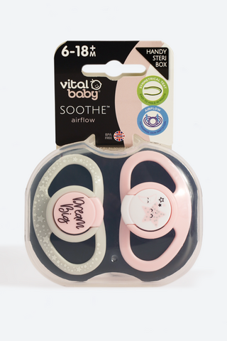 Vital Baby Airflow Soother 0- 18 Months 2 Pack