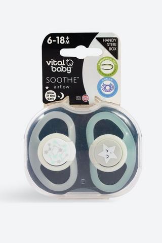 Vital Baby Airflow Soother 0- 6 Months 2 Pack