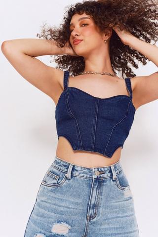 Denim Corset Top