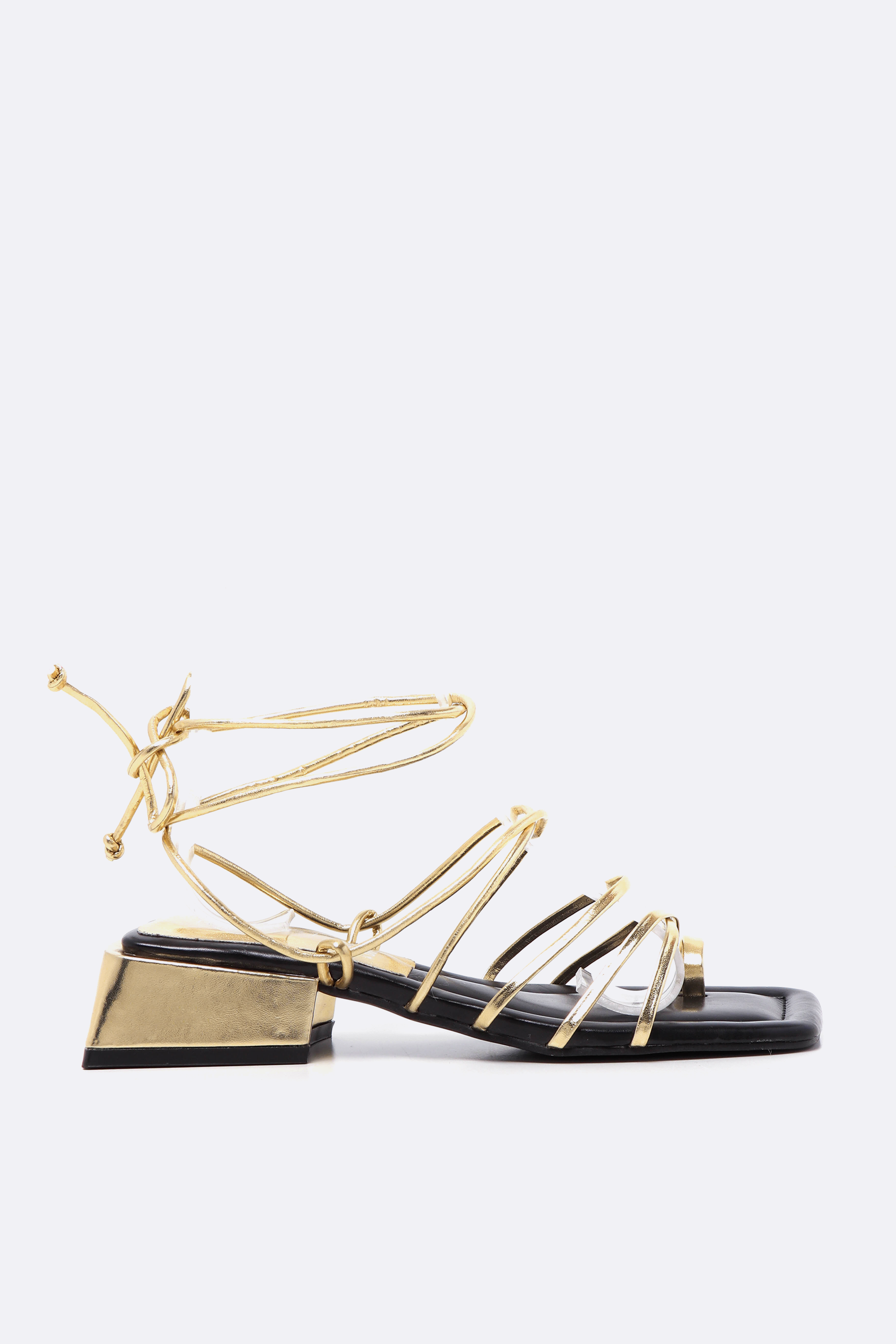 strappy mid block heel