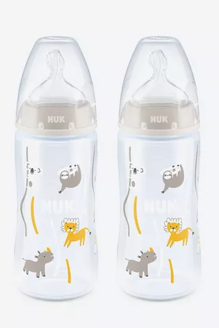 Nuk First Choice Tempreature Control Bottle 6-18 Months 2 Pack 300ml