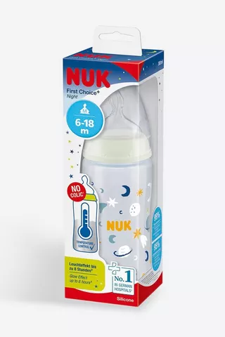 Nuk First Choice Glow In The Dark Bottle 6 - 18 Months 300ml