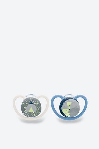 Nuk Space Night Soother 18 - 36 Months 2 Pack