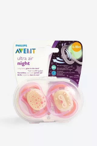 Philips Avent Ultra Air Soother 6-18 Months 2 Pack