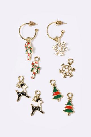 H and m outlet christmas earrings