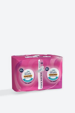 Lil-Lets Maxi Thick Super Unscented Pads 16s