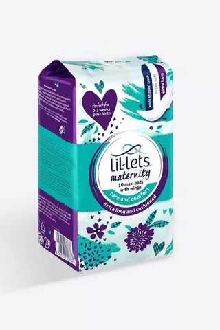 Lil-lets Maternity Maxi Unscented Pads 10s