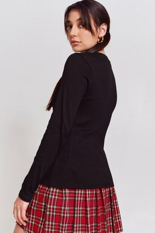 Ribbed Long Sleeve Top