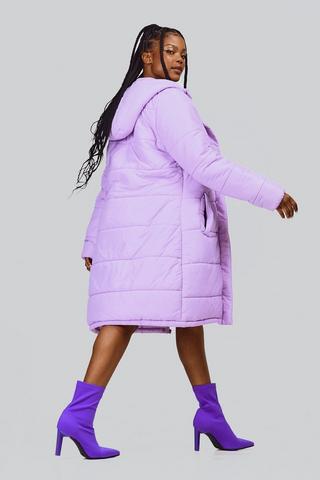 Purple long store jacket