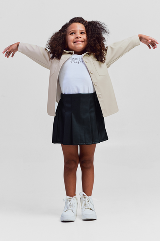 Pleather Pleated Skirt