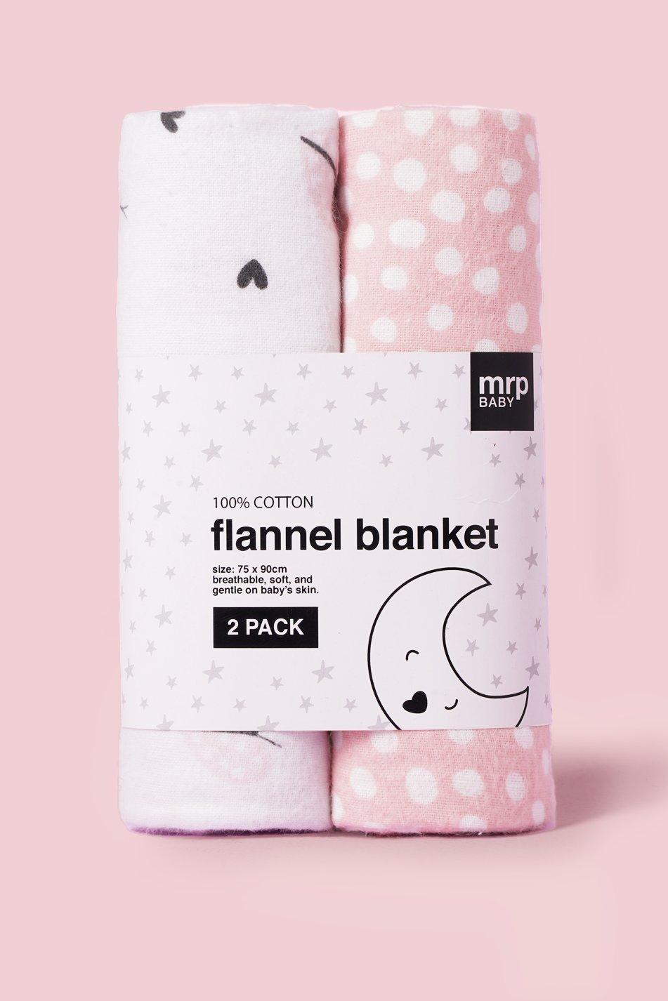 Mrp Baby Flannel Blankets 2 Pack