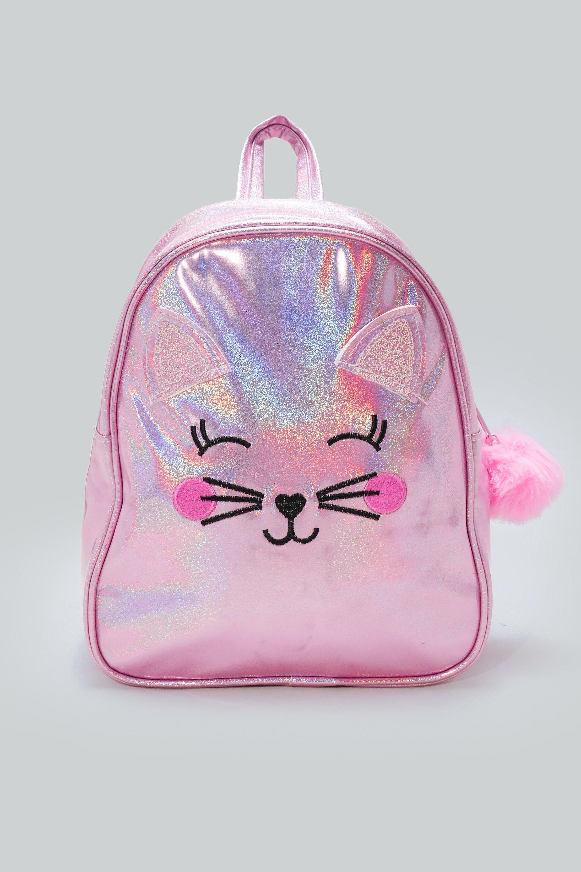 New Under One Sky Black Glitter Kitty Backpack Bag