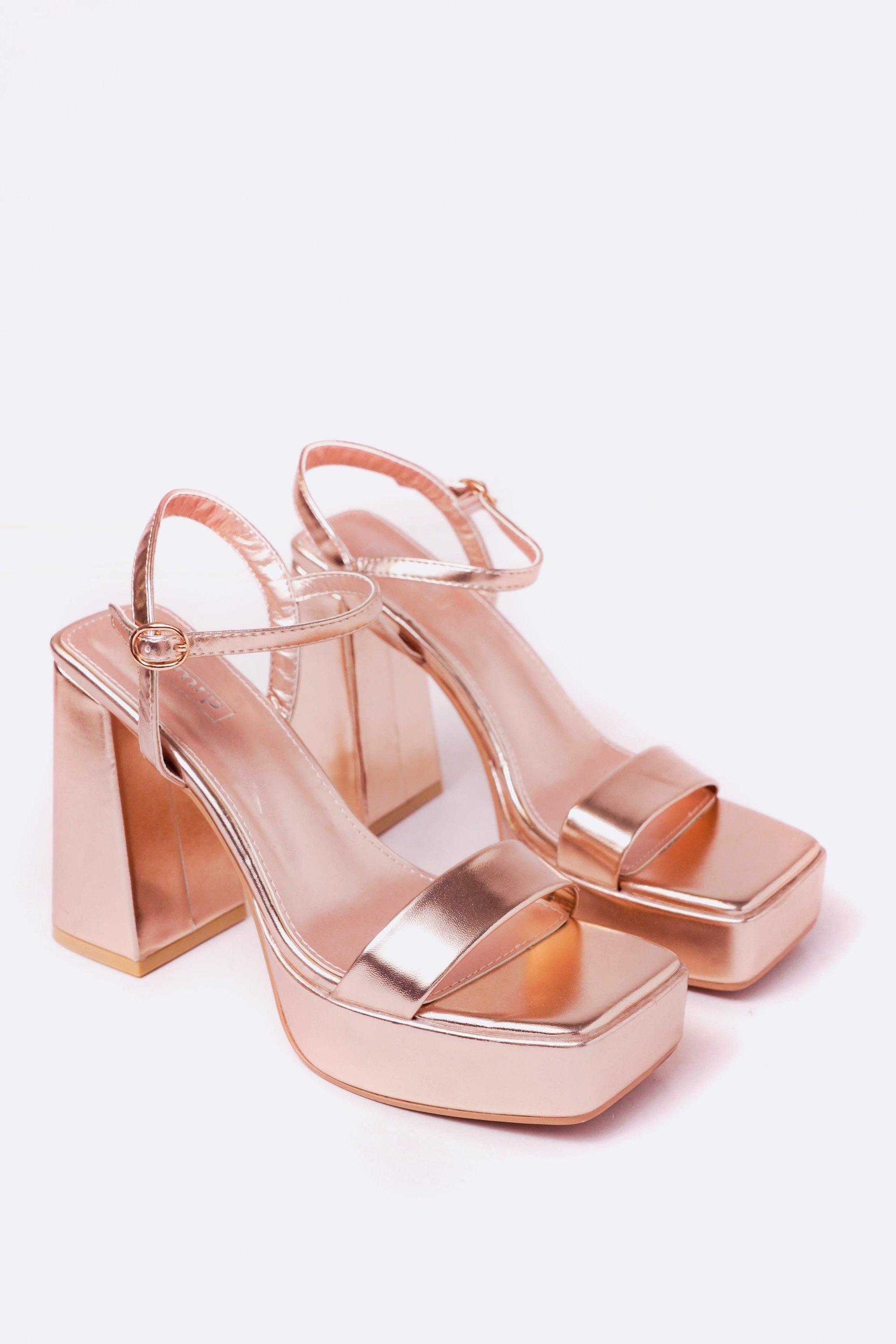 block heel platform pumps
