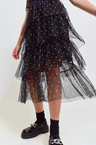 Mesh Trapeze Dress