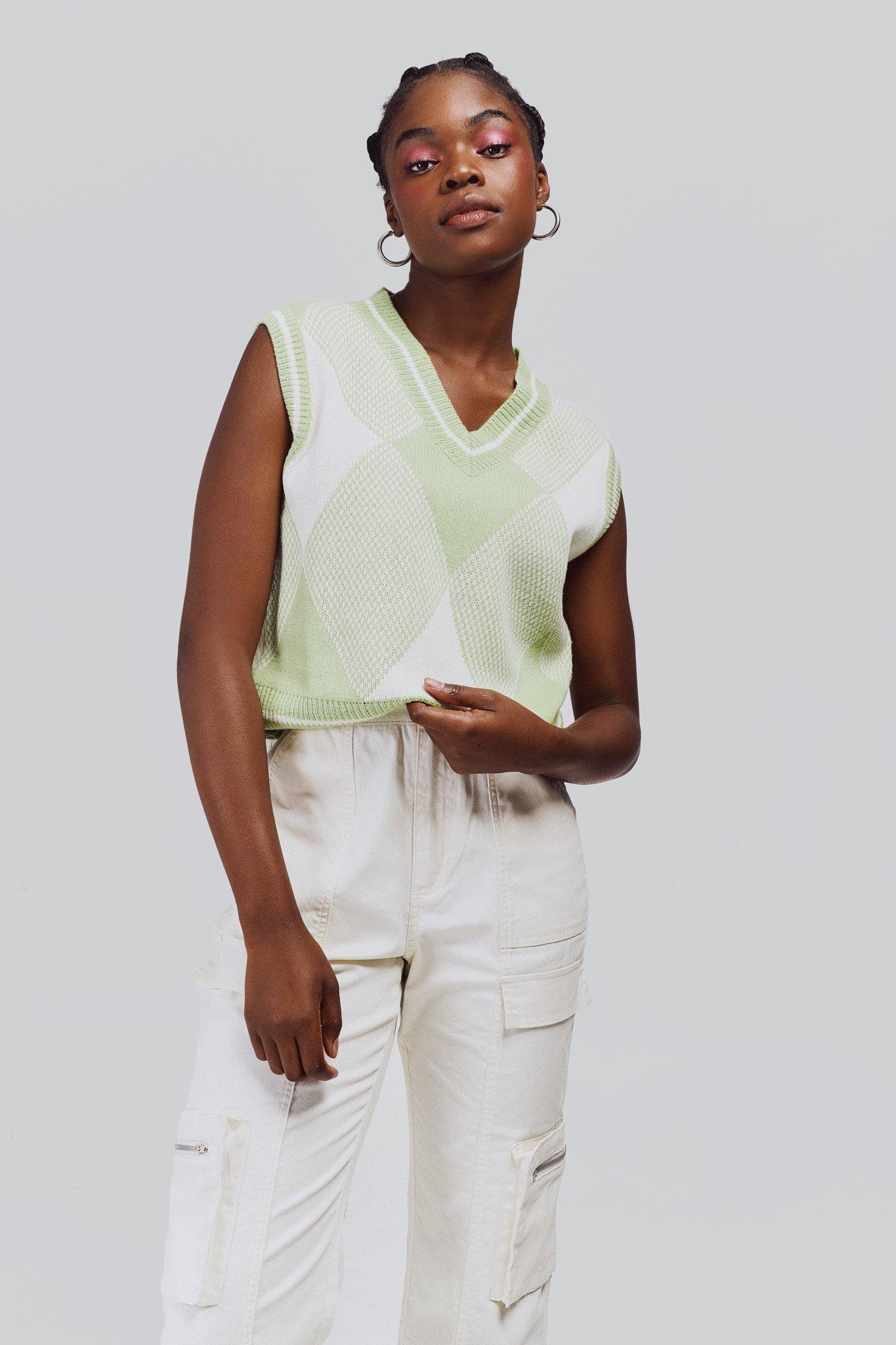 Knit Vest - Grey (Small - 3X) main image 0