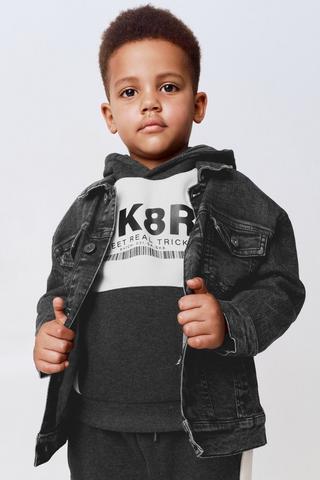 Boys black denim on sale jacket