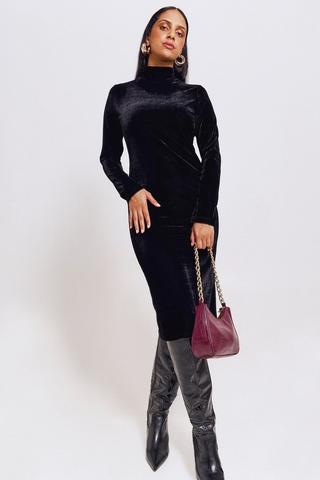 Velour Bodycon Dress