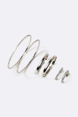 3 Pack Hoop Earring Set