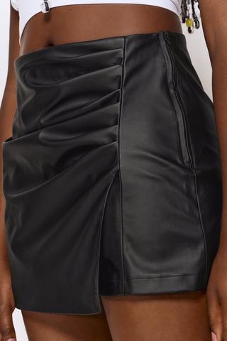 Pleather Skort