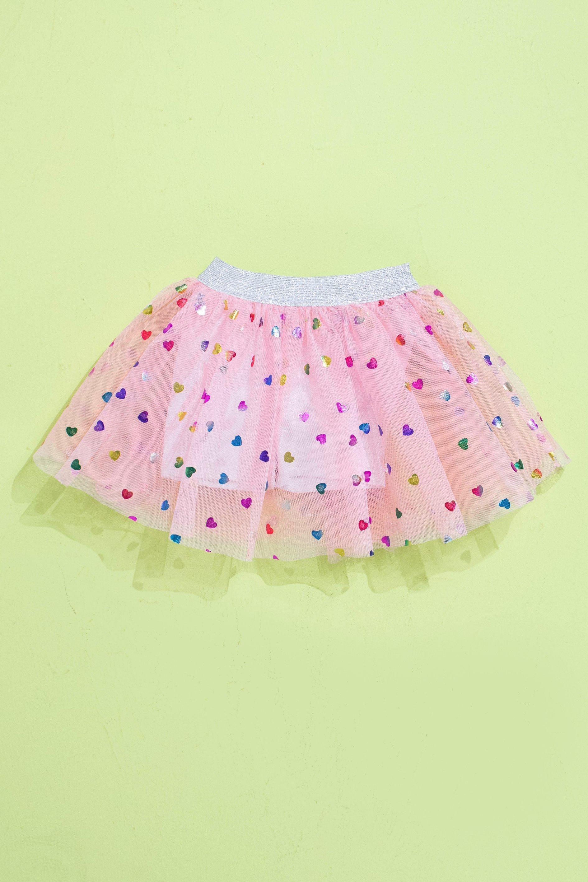 Polka Dot Mesh Skirt